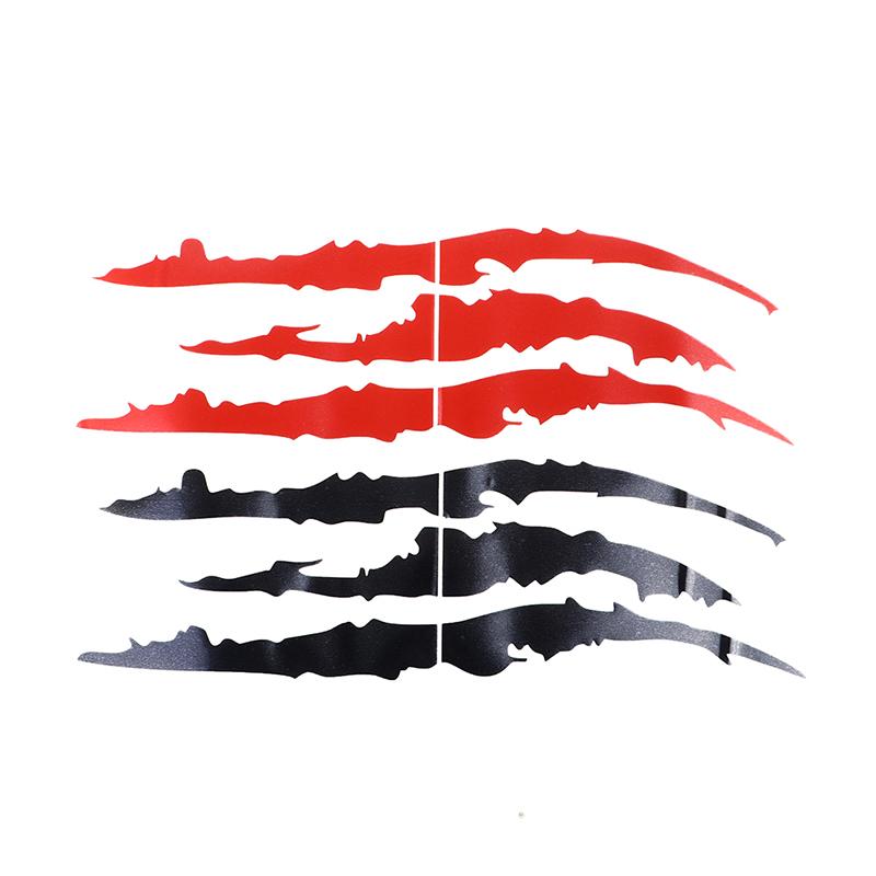 Автомобильные наклейки Светоотражающие следы когтей монстра Царапина в полоску Маркировка на фару