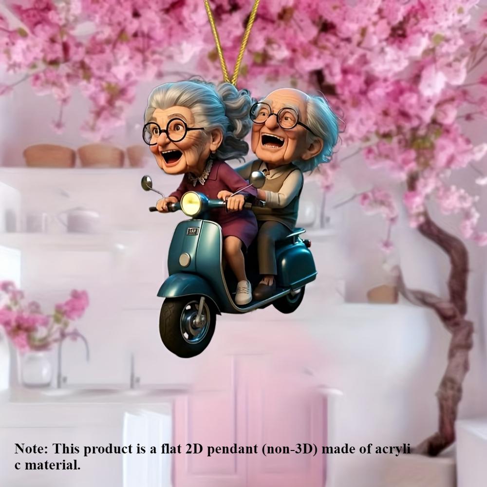 Charming Grandma Collection: 2D Acrylic Flat Photo Pendant - Multipurpose Pendant for Home Decoration Car Pendant Backpack Pendant Keychain