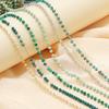 DIY Handmade Stainless Steel 18K Gold Plated 3mm Crystal Round Bead Chain for Necklace Bracelet Jewelry Making