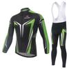 XINTOWN Long Bib Cycling Jersey Set Sleeve Moisture Wicking Quick Dry Bike Wear