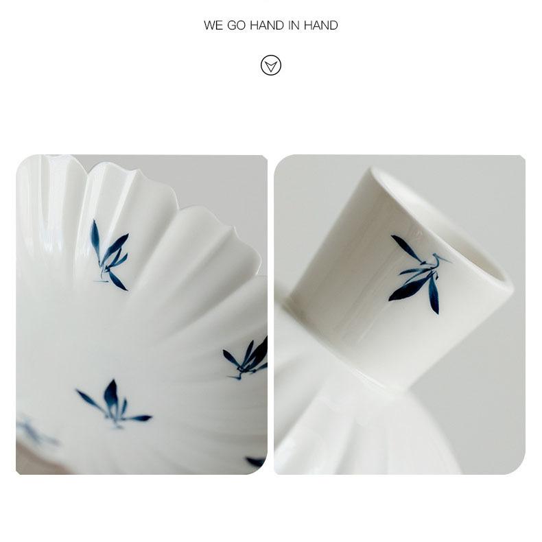 Креативная расписанная вручную орхидея фаленопсис, художественная чайная тарелка с лепестками хризантемы, керамическая тарелка для фруктов, подставка для конфет и торта, корзина