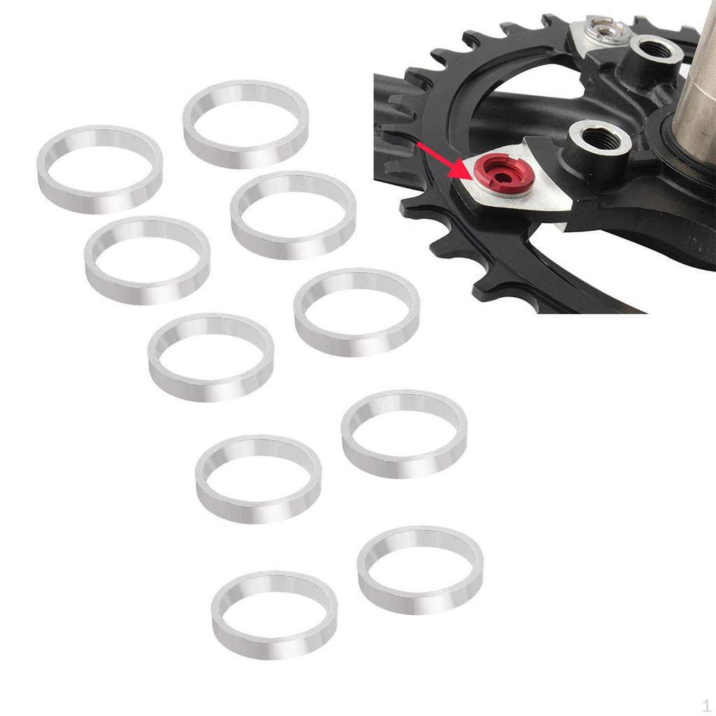 10x Chainwheel Spacers Washers Spacer Gaskets Aluminum Bicycle Crankset for Mountain