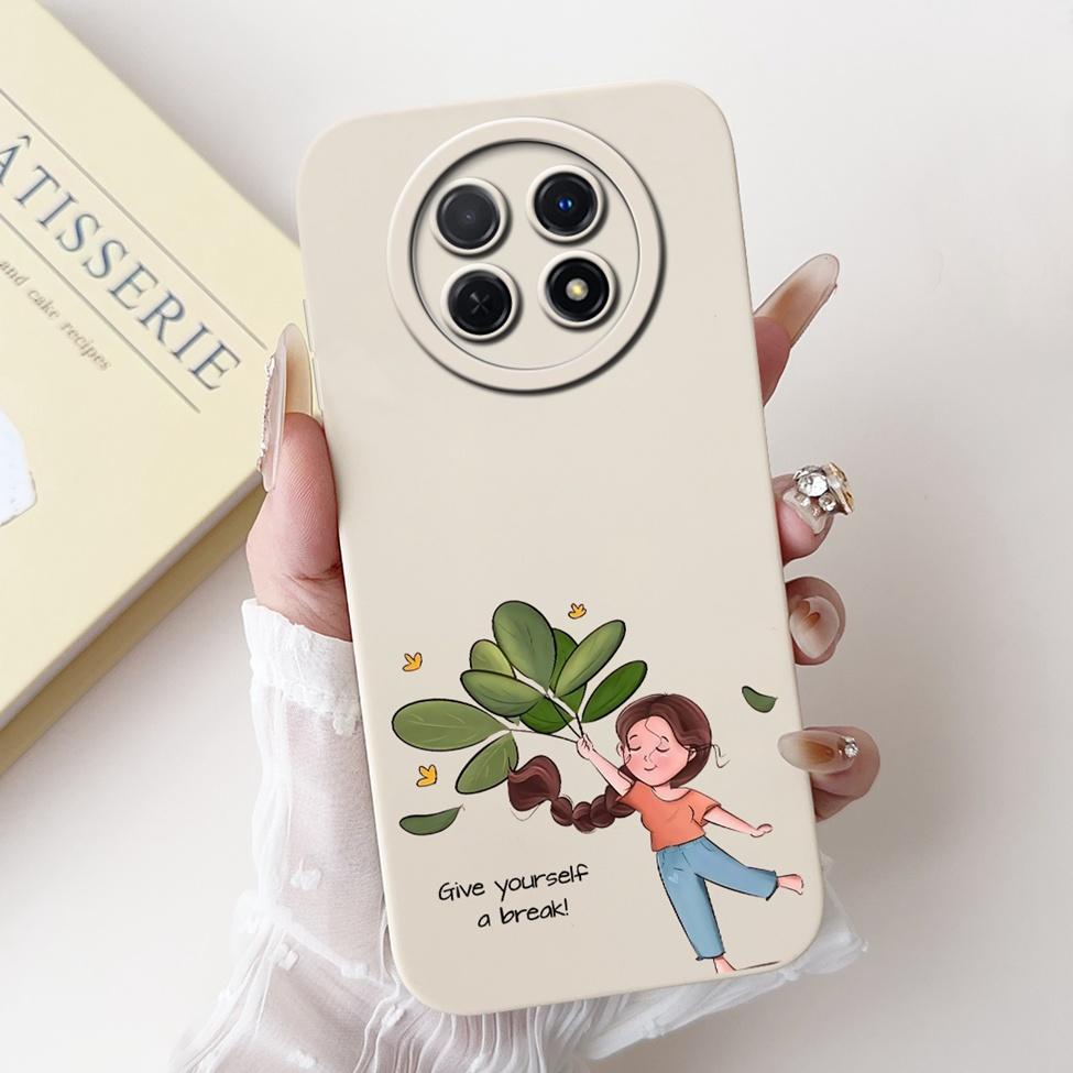For Realme 12 5G Case For Realme 12X 5G Cover RMX3998 Luxury Fashion Flowers Kawaii Girl Cute Cat Shockproof Phone Case Funda