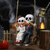 Фигурка пары скелетов, качающаяся, подвесное украшение-скелет, готический кулон для зеркала заднего вида автомобиля для домашнего декора, для вечеринки на Хэллоуин