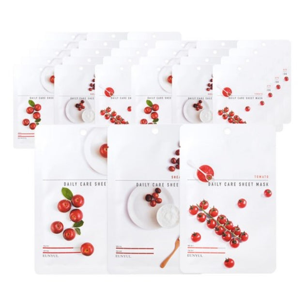 Eunyul Apple Shea Butter Tomato Тканевая маска для ежедневного ухода 22 мл * 30 шт.