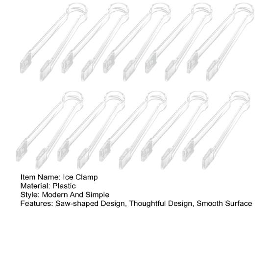 10 шт., пластиковые щипцы для сервировки шведского стола, 10 шт., прозрачные кухонные щипцы, мини-посуда для еды, ледяной салат, печенье для барбекю, 6,3 дюйма, пилообразные дизайнерские щипцы