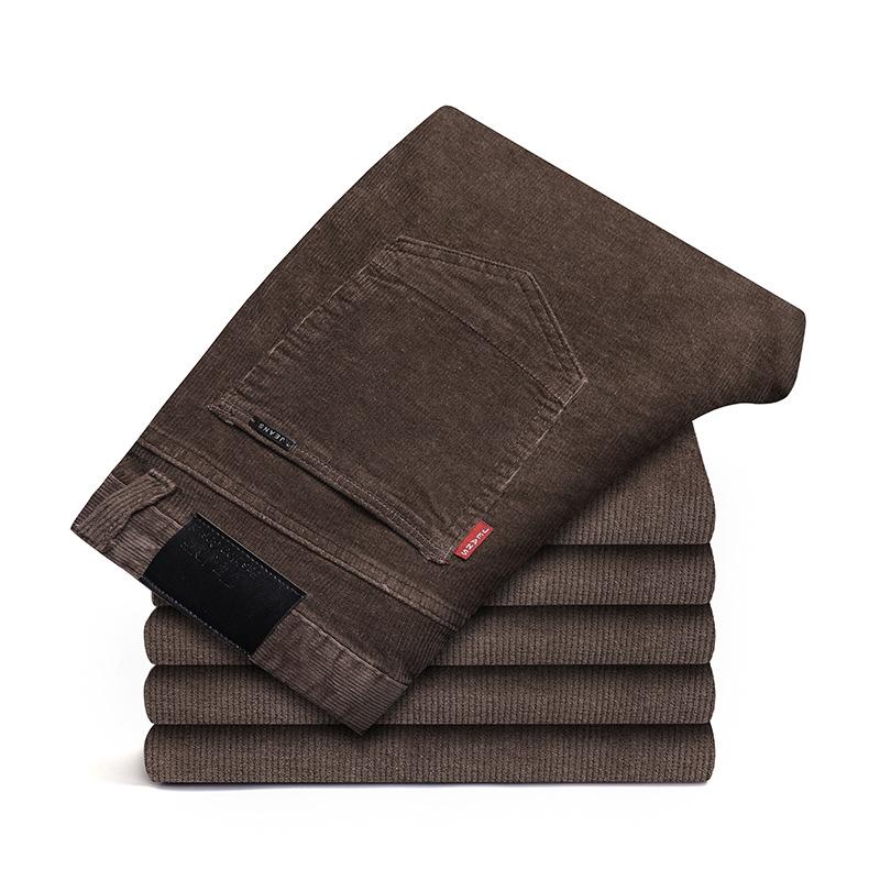 Коллекция осень/зима 2024 года, 6 цветов, вельвет, высококачественные деловые мужские повседневные вельветовые брюки, модные повседневные брюки