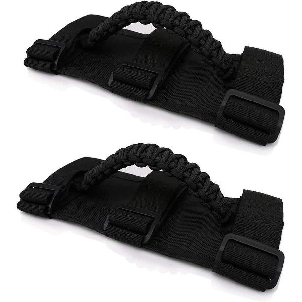 2X Black Roll Bar Grab Handles Grip Handle for Jeep Wrangler  YJ CJ TJ JK JKU JL
