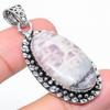Porcelain Jasper Handmade 925 Sterling Silver Gift Pendant 2.01" a3L55
