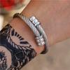 Браслет Pulsera Hombre из нержавеющей стали с цепочкой, панк-стиль, винтажный браслет, мужские украшения, подарки.