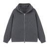 Unisex Oversized Hooded Knit Cardigan Zip-Up Sweater Casual Lightweight Fall Winter Warm Pullover