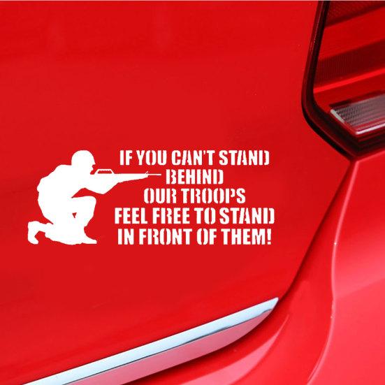 Soldier English Sentence Funny Car Vehicle Body Window Decor Decals Sticker