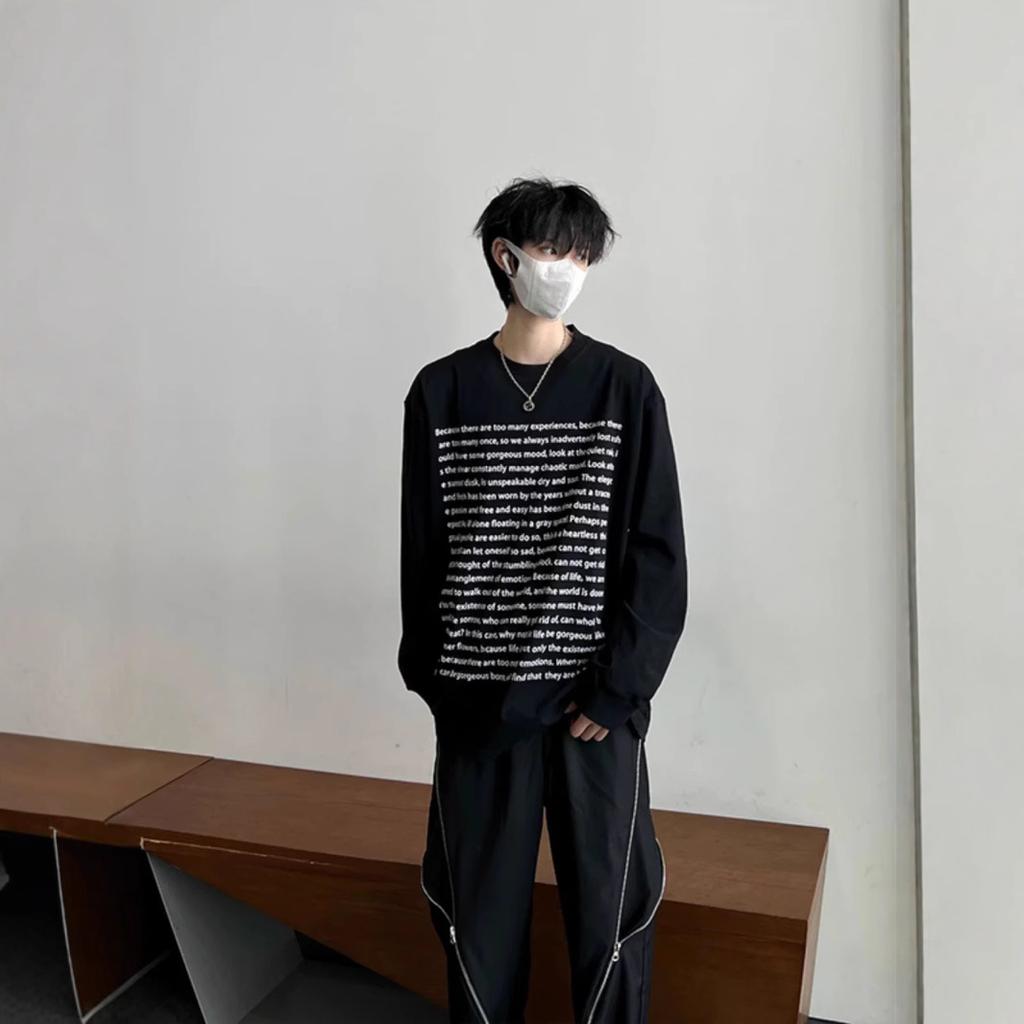 Autumn And Winter Sweater Men'S Trendy Brand American High Street Long-Sleeved T-Shirt Oversized And Stacked With Bottoming Shirt