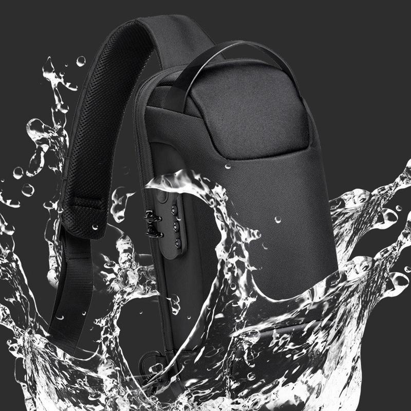 Мужская водонепроницаемая оксфордская сумка через плечо, противоугонная сумка на ремне, многофункциональные нагрудные сумки, дорожная сумка через плечо с USB-портом для зарядки