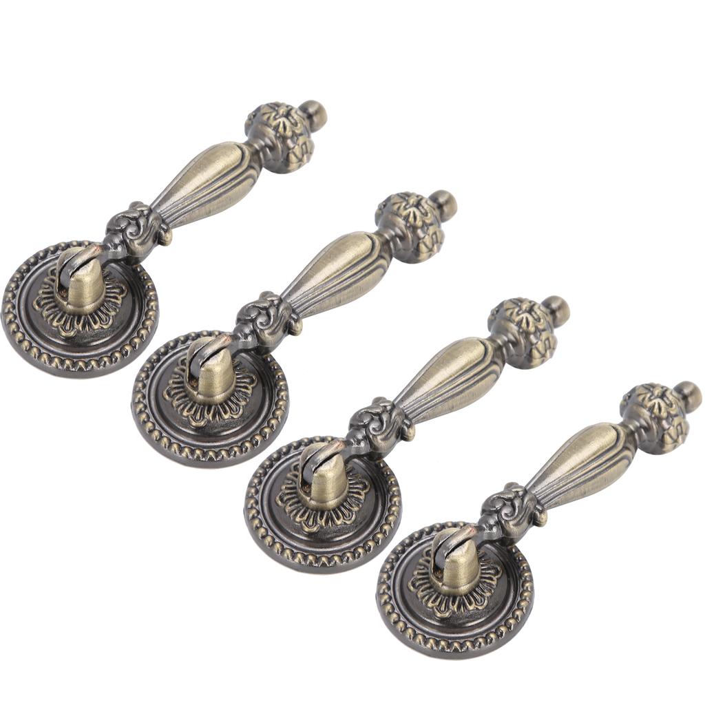 4 комплекта бронзовых ручек с одним отверстием, декоративная ручка с крепежными винтами, мебельные аксессуары