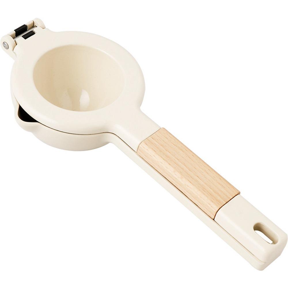 White Manual Juicer Zinc Ally Wood Handle Lemon Squeezer Orange Lemon Lime Grapefruit