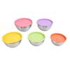 5PCS Mixing Bowls with Lids Stainless Steel Stackable Nesting Bowl Food Container for Baking