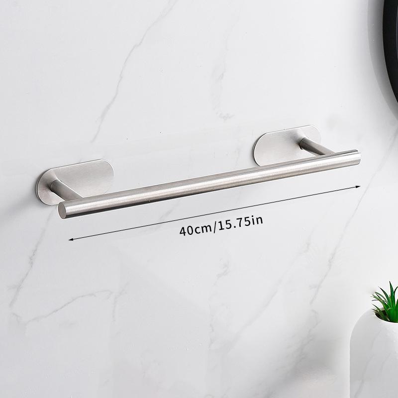 Комплект фурнитуры для ванной из нержавеющей стали, держатель для полотенец без сверления, самоклеящийся держатель для туалетной бумаги, крючок для халата, аксессуары для ванной комнаты