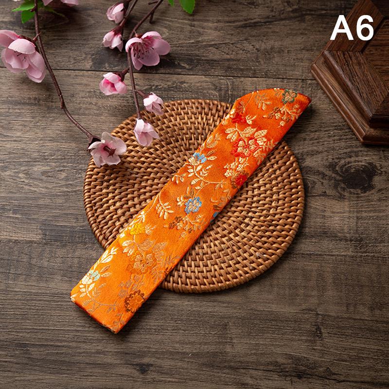 Новый чехол для ручного веера в китайском стиле, вышитые цветы, портативный складной чехол для веера, пылезащитный защитный чехол, украшение для дома