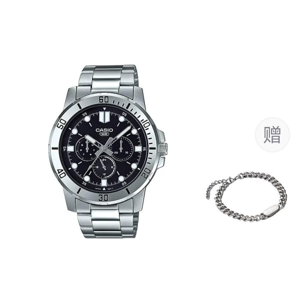 Casio Мужские Черные Часы MTP-VD300D-1E-
