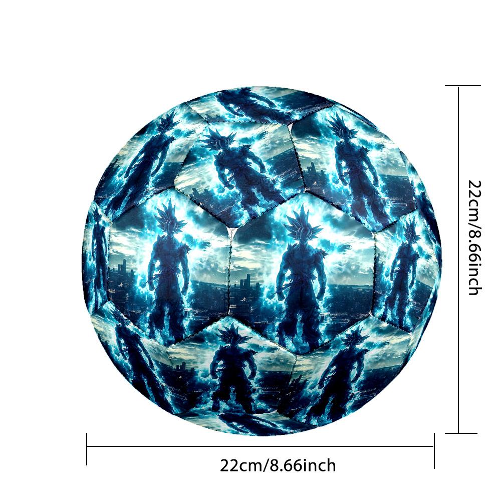 Goku Printed Size 5 Standard Football, Waterproof PU Training Soccer Ball for Outdoor Sports