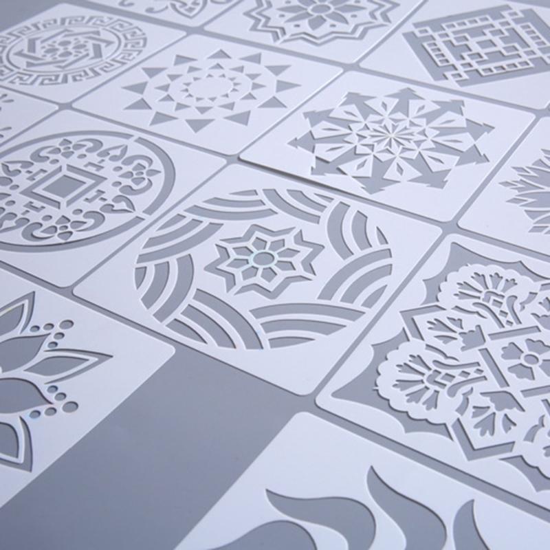 Versatile Mandalas Design Stencils For Artistic Expression Decoration Projects PET Templates With Precise Cutout Shapes