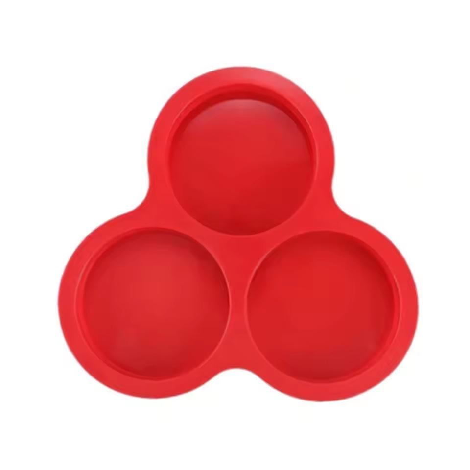 Силиконовая форма для яиц Форма для яиц для аэрофритюрницы Многоразовая 3-ячеечная форма для выпечки маффинов и кексов Кухонные аксессуары для приготовления пищи