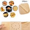 100pcs Square Air Fryer Paper Disposable Non Stick Bake Steamer Parchment Liner