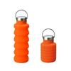Folding Silica Gel Cup Retractable Silicone Cup for Water Sports Travel Portable Water Bottle Belt Handle Sports Outdoor Drinking Glass