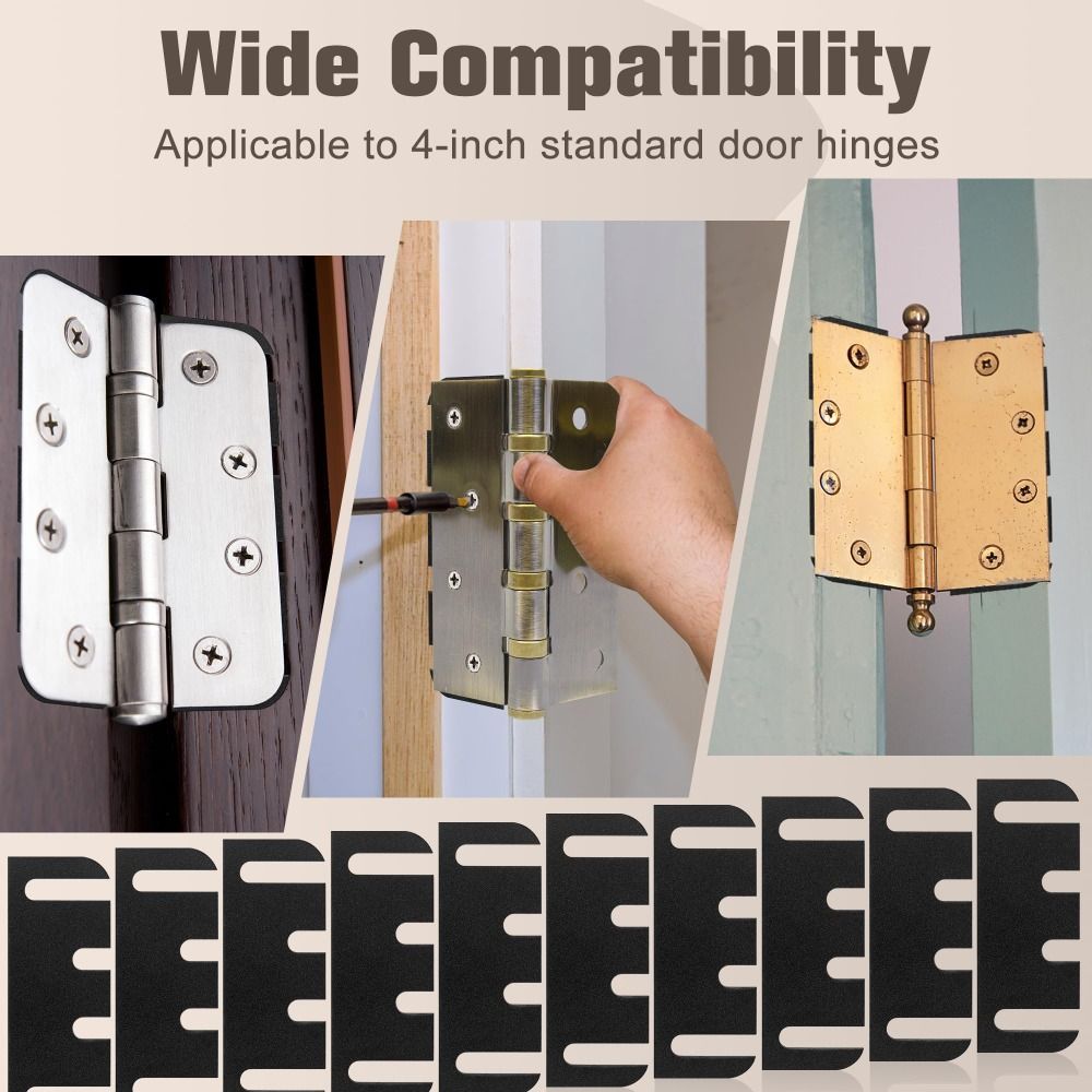 10 шт. Прочный материал Дверные петли Прокладки 4 дюйма Пластиковые Регуляторы зазора Шкафные двери