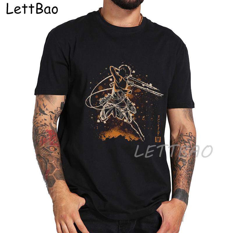 Men Kawaii The Survey Corps Graphic Tees Japanese Anime Attack On Titan T Shirt Funny