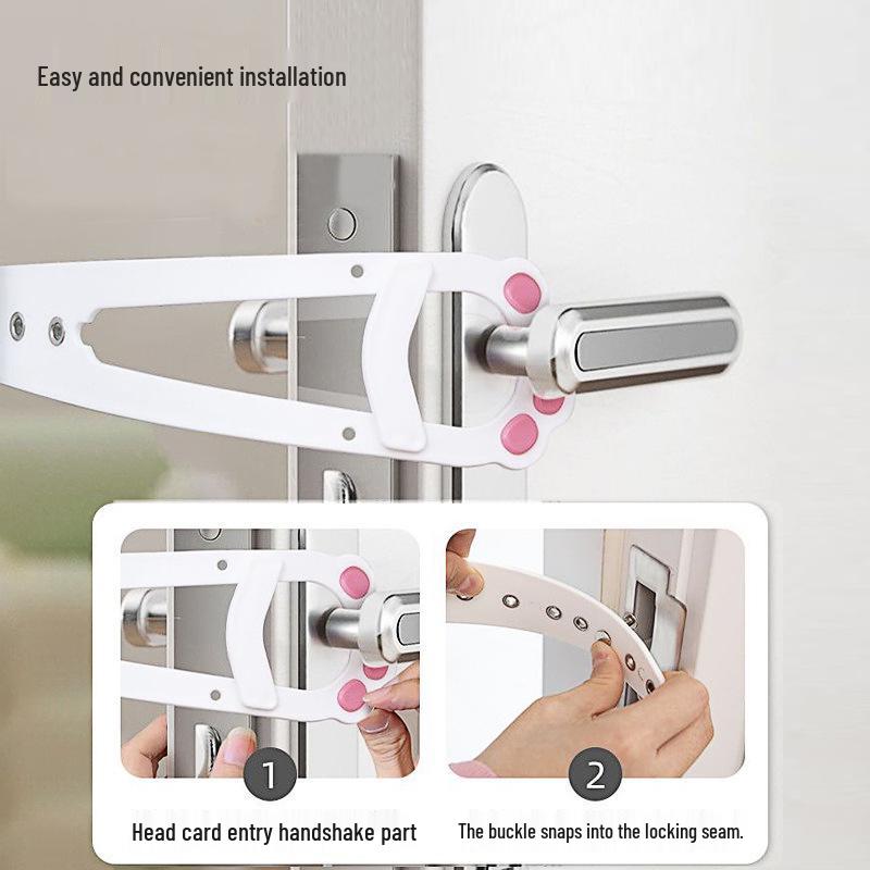 Регулируемый держатель для двери для питомца: Эластичная защелка против собак без пробивки для кошек