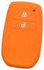 [ИКТ] Силиконовый чехол для смарт-ключа автомобиля Toyota 2 кнопки Оранжевый / Новый Prius