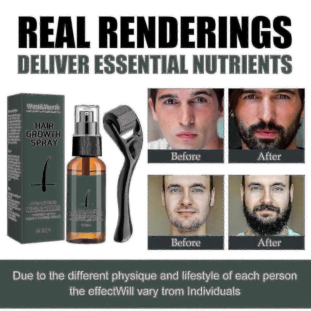 Men's Beard Growth Roller Kit Men's Beard Growth Oil Nourishing Enhancer