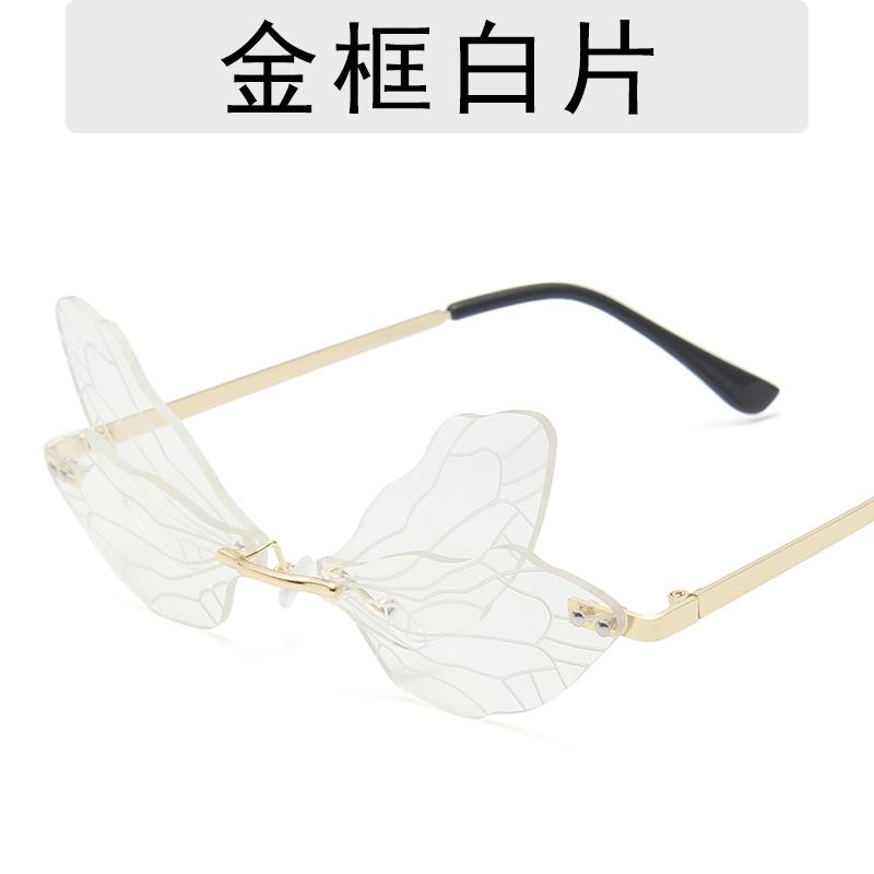 Солнцезащитные очки Dragonfly Wings Персонализированные солнцезащитные очки Женский стиль Смешные очки без оправы