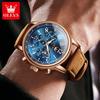 Mens Watches Quartz Classic Chronograph Moon Phase Waterproof Multifuncion Watch Luxury Sports Wristwatch New