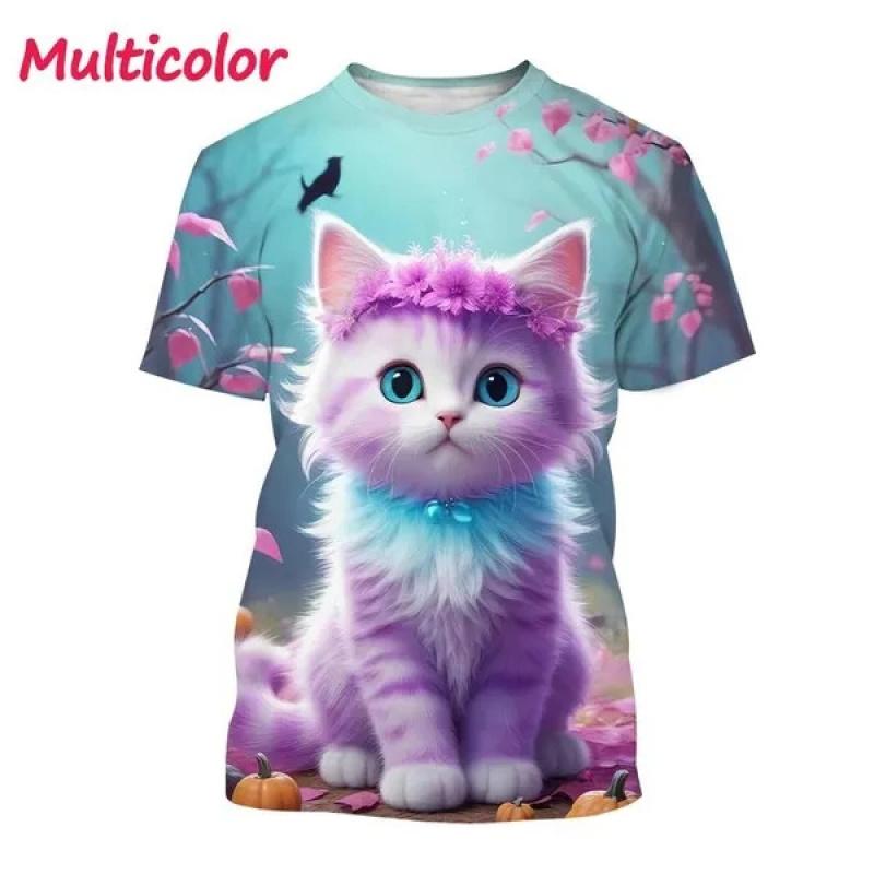 Милая футболка с короткими рукавами и принтом медведя из мультфильма, повседневные футболки для девочек, летняя одежда, подарок