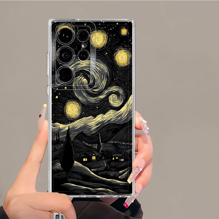 Чехол для Samsung Galaxy S26 S25 Edge S24 S23 Ultra S20 Plus S21 Note 20 Ultra 10 S22 FE Чехол для телефона Ван Гог Звездная ночь