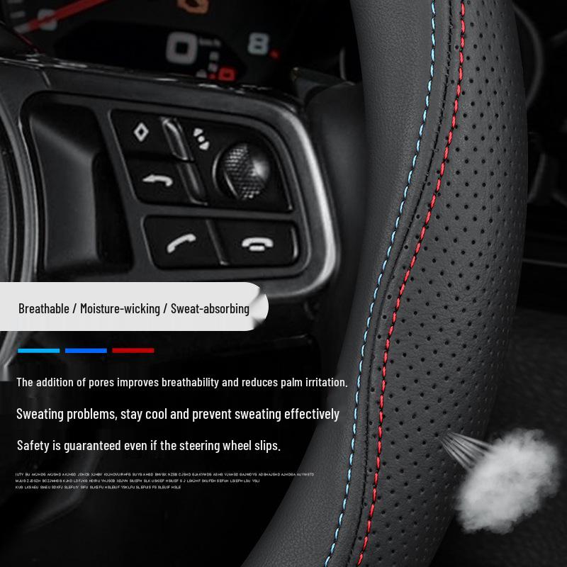 Натуральная кожа Рулевое колесо Чехлы для Jeep Compass, Cherokee, Renegade, Wrangler Ручка.