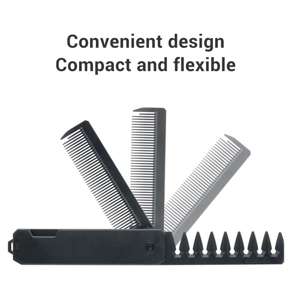 2pcs Compact Size Folding Pocket Combs Folding Design Texture Comb Wide Tooth Comb For Travel