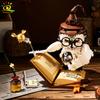 MOC Сова Доктор Волшебная Книга со Светом Строительные Блоки Кирпичики Модели Животных Игрушки для Сборки Мальчикам Детские DIY Декор для Домашнего Стола