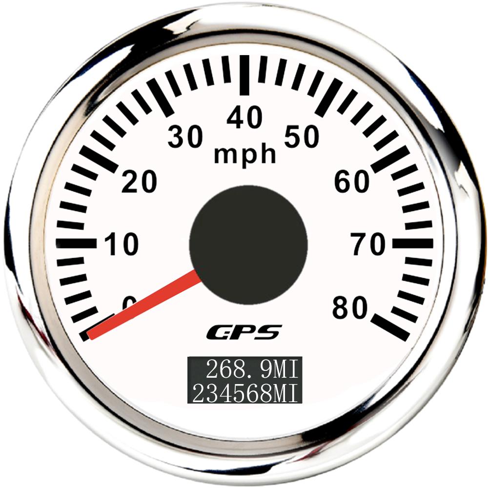 ELING 52mm GPS Speedometer 30M 0-60M 80MPH 120M 0-200MPH Odometer with 7 Colors Backlight for Car Truck Boats