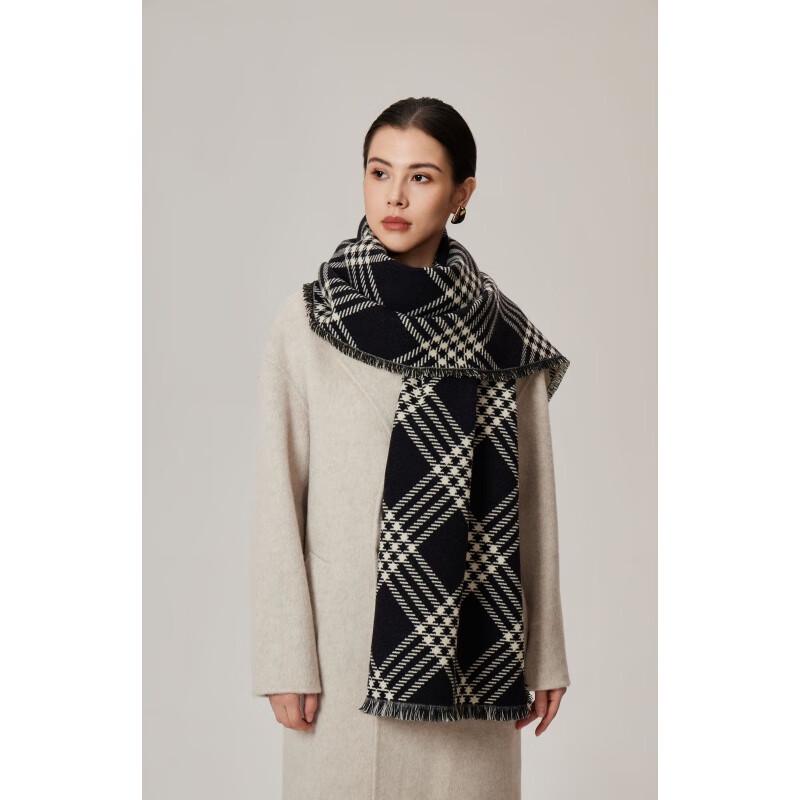 CEENIU Faux Cashmere Double-Sided Twill Scarf Shawl