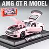1/32 Scale Benz AMG GTR Sports Car Model Toy Car Die Casting Alloy Car Model Pull Back Vehicles Toys for Toddlers Kids Boys Girls Gift