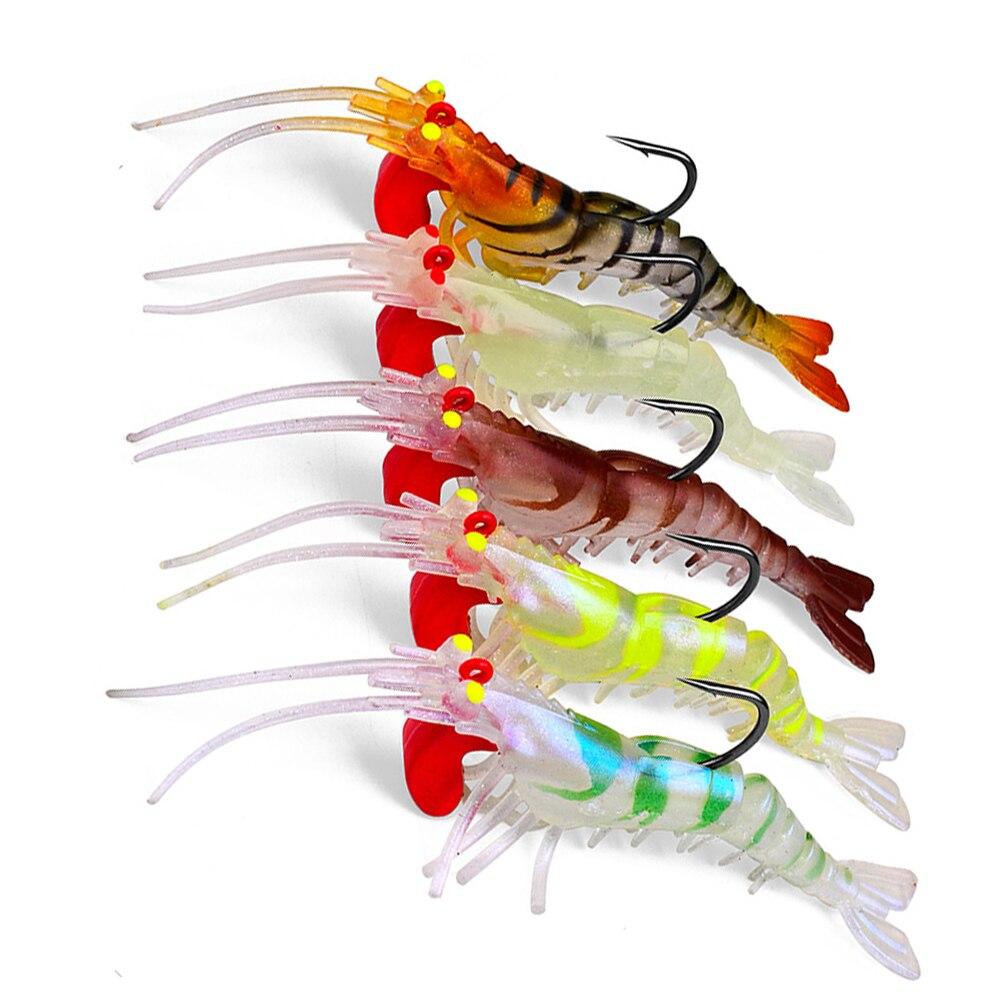 6 г/12,5 г/18,5 г искусственная силиконовая мягкая приманка для рыбалки с креветками, реалистичная тонущая приманка, джиг-головка, приманка для ловли морской воды