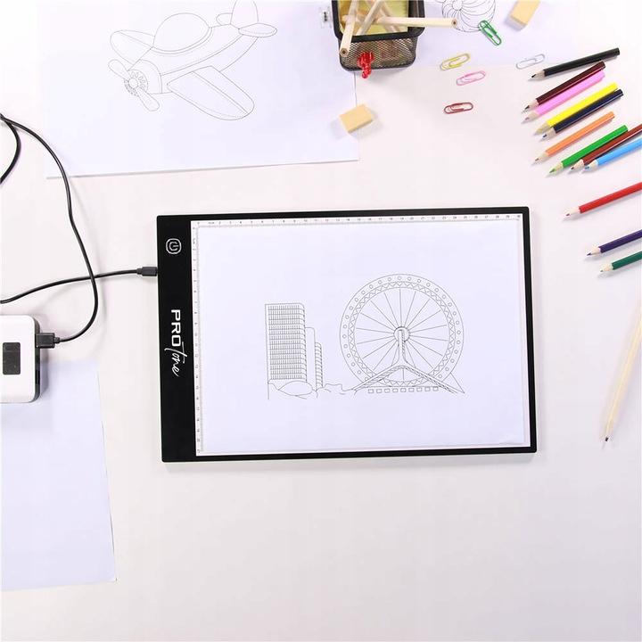 A4 Led Illuminated Board For Sketching, Portable Drafting Xl Version