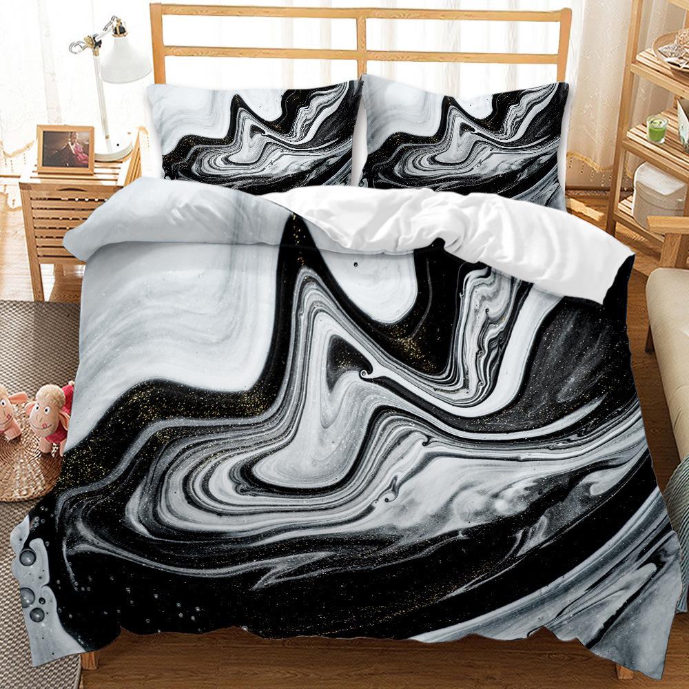 Art Pattern Bed Three-Piece Quilt Cover Wish Tide Quilt Cover