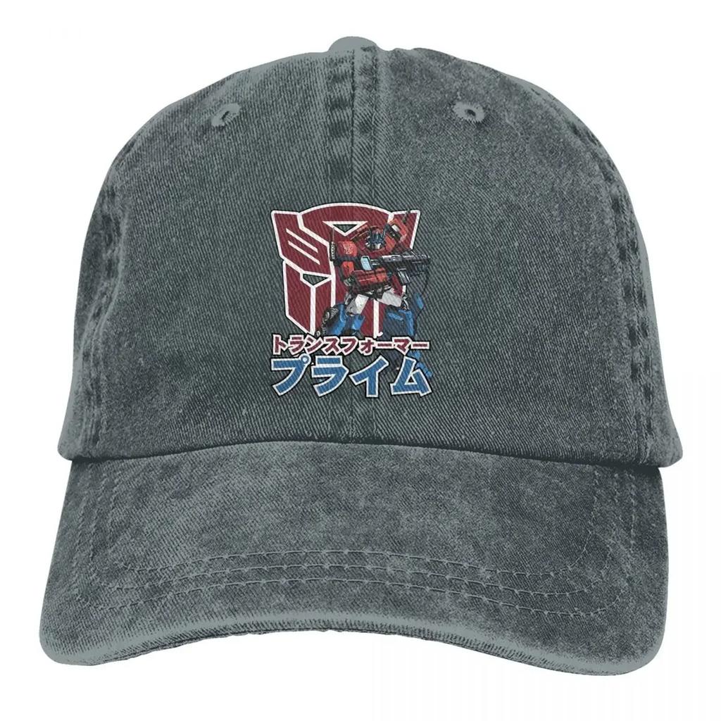 Стираная мужская бейсболка Optimus Prime Classic Trucker Snapback Cowboy Caps Dad Hat Transformer Science Action Golf Hats