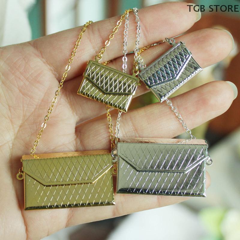 Металлическая цепочка, кукольная сумка, миниатюрная сумка для покупок, для аксессуаров для одежды