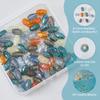 1set 80pcs 8 colors Transparent Electroplate Glass Beads Faceted Oval with Arrows Pattern Mixed color 10x6mm Hole: 1.2mm 10pcs/color